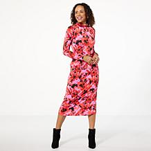 IMAN Global Chic Printed Turtleneck Dress