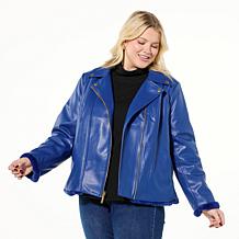 IMAN Global Chic Reversible Faux Fur to Faux Leather Jacket