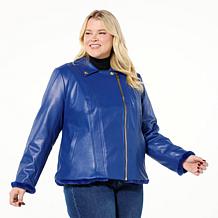 IMAN Global Chic Reversible Faux Fur to Faux Leather Jacket