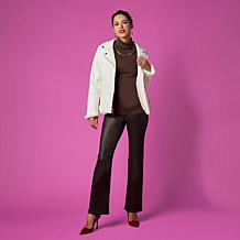 IMAN Global Chic Reversible Faux Fur to Faux Leather Jacket