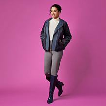 IMAN Global Chic Reversible Faux Fur to Faux Leather Jacket