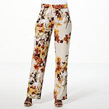 IMAN Global Chic Runway Jersey Printed Pull-On Pant