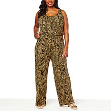 IMAN Global Chic Sleeveless Knit Crop Jumpsuit
