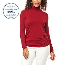 IMAN Global Chic Turtleneck with Shirred Sideseams