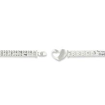 Imperial Silver Mirror Design Diamond Cut  Heart Bracelet