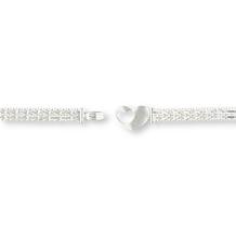 Imperial Silver Mirror Design Diamond Cut  Heart Bracelet