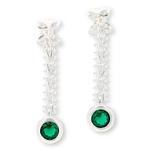 Imperial Silver Wheat Texture Diamond Cut CZ Earrings
