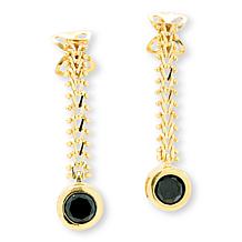 Imperial Silver Wheat Texture Diamond Cut CZ Earrings