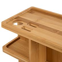 Improvements 11.7" Bamboo Rotating Beauty Beauty Organizer