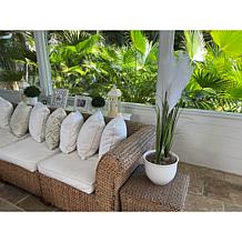 Improvements 36-inch Faux Pampas Grass Stakes Set of 2