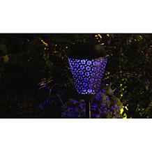 Improvements 38 Metal Solar Lantern with Planter & Stake