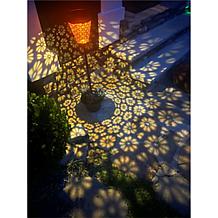 Improvements 38 Metal Solar Lantern with Planter & Stake