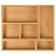 Improvements Bamboo Drawer Organizers - Set of 10