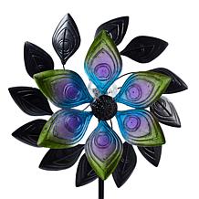 Improvements Peacock Solar Metal Wind Spinner