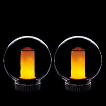 Improvements Set of 2 Solar Floating Flame Orbs