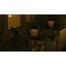 Improvements Solar Metal Lantern Stakes - Set of 2