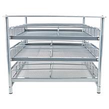 Improvements Steel Spice Jar Rack with 3 Drawers