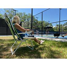 Improvements Tall 4-Position Beach Chair with Accessories