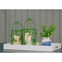 Improvements Tiered Metal Lanterns - Set of 2