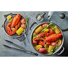 IMUSA 20-Quart Tamale and Seafood Steamer with Glass Lid - Silver
