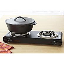 IMUSA Electric Double Burner - Black