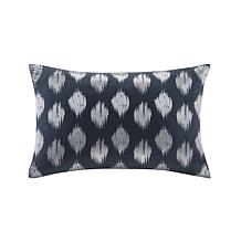 INK+IVY Kiran Embroidered Oblong Pillow in Blue