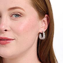 Inside Out Pave Hoop Earring
