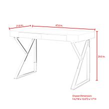 Inspired Home 2-Drawers Writing Desk - Krystal