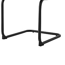 Inspired Home Marquis Dining Chair with Velvet Padded Seat, Black