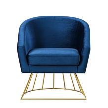 Inspired Home Metal Base Velvet Accent Chair - Angelina