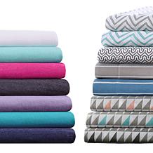 Intelligent Design Cotton-Blend Jersey Sheet Set - Purple - Queen