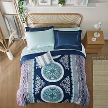 Intelligent Design Loretta Navy Twin Comforter and Sheet Set