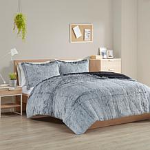 Intelligent Design Malea Shaggy Faux Fur Comforter Mini Set - K/Cal K