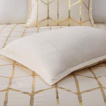 Intelligent Design  Raina Ivory/Gold Metallic Comforter Set King/CalK