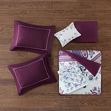 Intelligent Design  Tulay Complete Bed And Sheet Set Purple Queen
