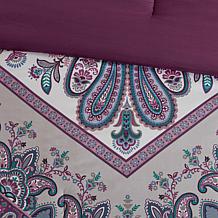 Intelligent Design  Tulay Complete Bed And Sheet Set Purple Queen