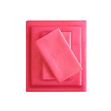 Intelligent Design Twin Microfiber Wrinkle-Free Sheet Set--Pink