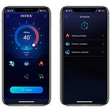 Intex PureSpa Chevron Deluxe 6ppl Cream Outdoor Inflatable Hot Tub Set