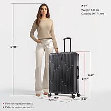 InUSA DRIP 28" Hardside Checked Bag Spinner Suitcase