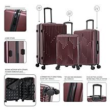 InUSA DRIP 3-Piece Hardside Spinner Luggage Set
