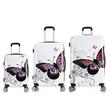 InUSA Prints 3-Piece Lightweight Hardside Luggage Set