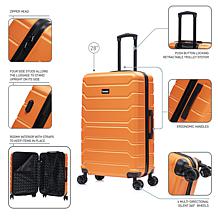 InUSA Trend 28" Large Checked Suitcase with Spinner Wheels