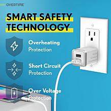 iPhone Charger Set: Wall Charger + 4 Ft Lightning Cable - Silver