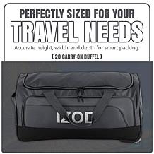 IZOD Katy 20" Rolling
Duffel Bag with Wheels & Telescopic Handle
