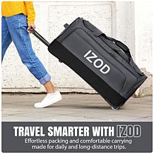 IZOD Katy 20" Rolling
Duffel Bag with Wheels & Telescopic Handle