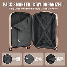 Izod Mateo 3-Piece Hard Shell Spinner Luggage Set