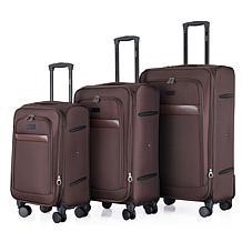 IZOD Noah 3pc Expandable Softside Luggage Set with Spinners & Lock