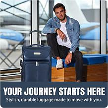 IZOD Ocean 3pc Expandable Luggage Set w/Spinner Wheels & Lock