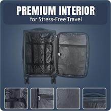 IZOD Ocean 3pc Expandable Luggage Set w/Spinner Wheels & Lock