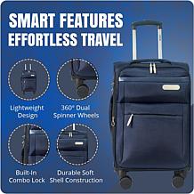 IZOD Ocean 3pc Expandable Luggage Set w/Spinner Wheels & Lock